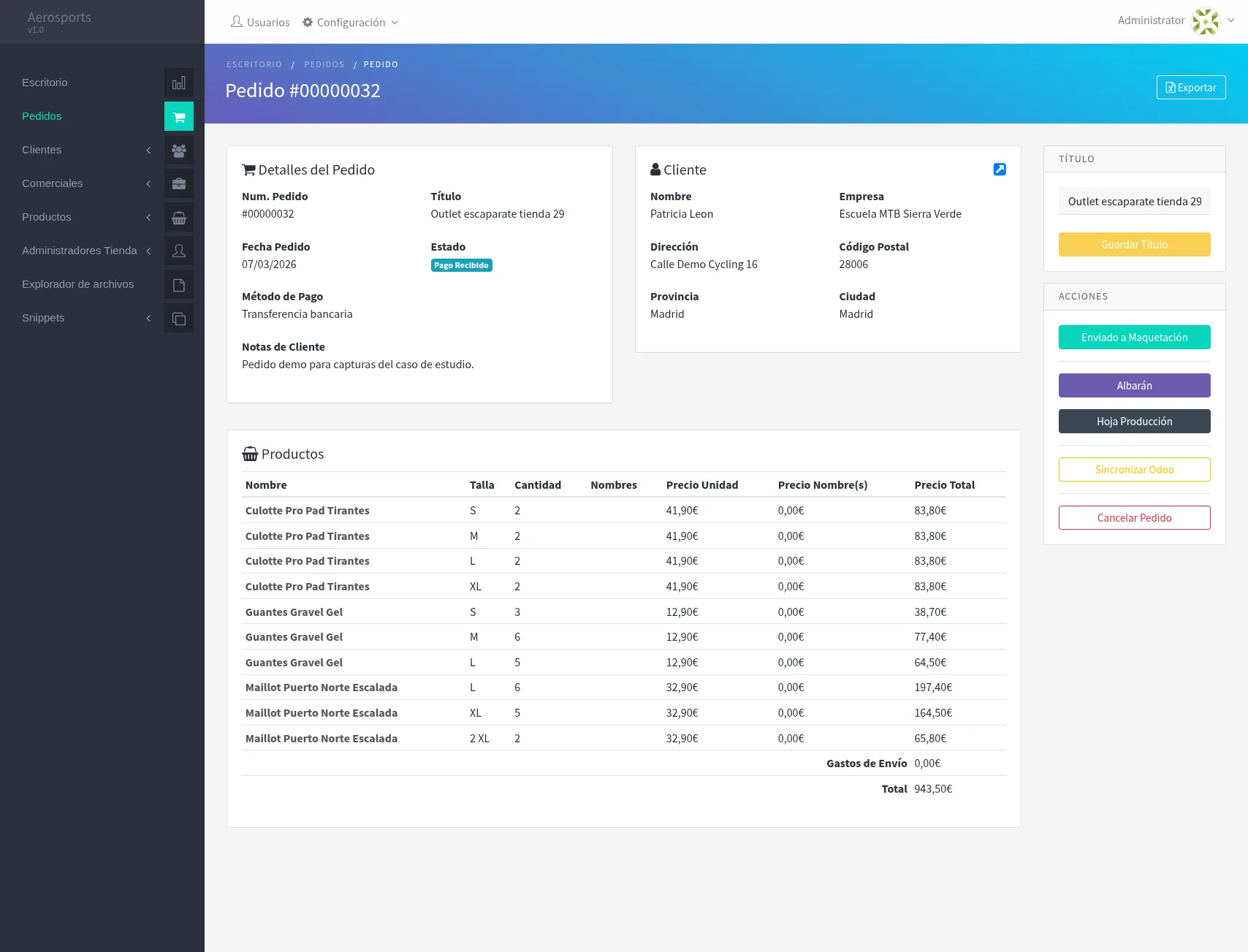 AeroSports: B2B portal and order management